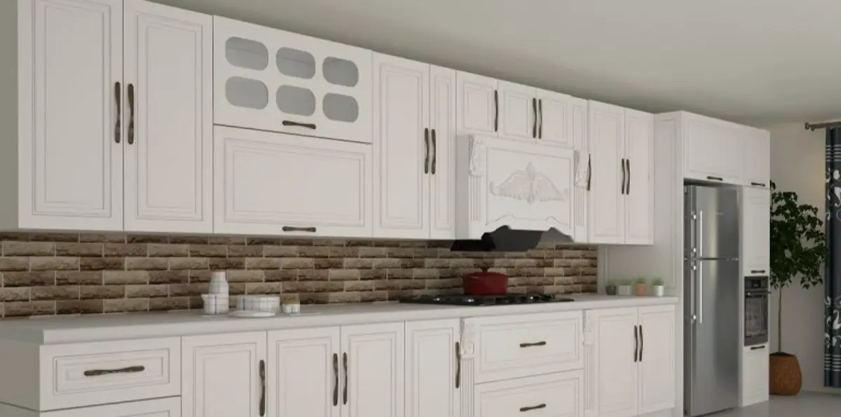 کابینت پیش ساخته ممبران سفید کلاسیک