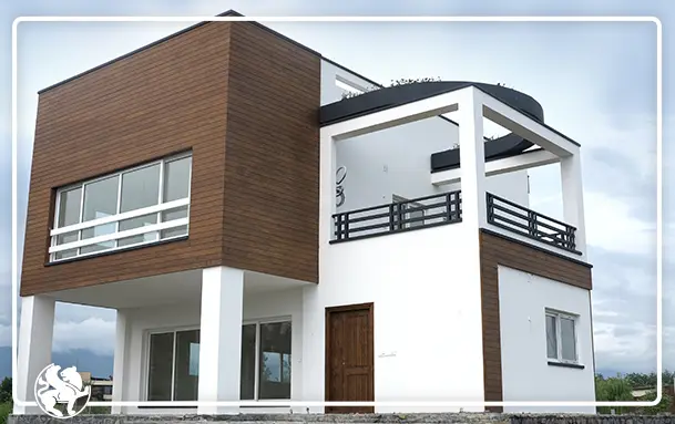 طراحی نمای ساختمان با چوب ترموود