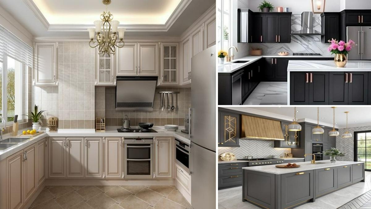 تصویر شاخص سه مدل کابینت نئوکلاسیک ممبران سفید و پلی اورتان طوسی و مشکی