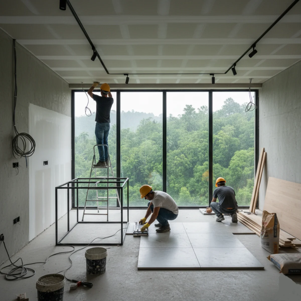 بازسازی خانه آپارتمانی در رشت