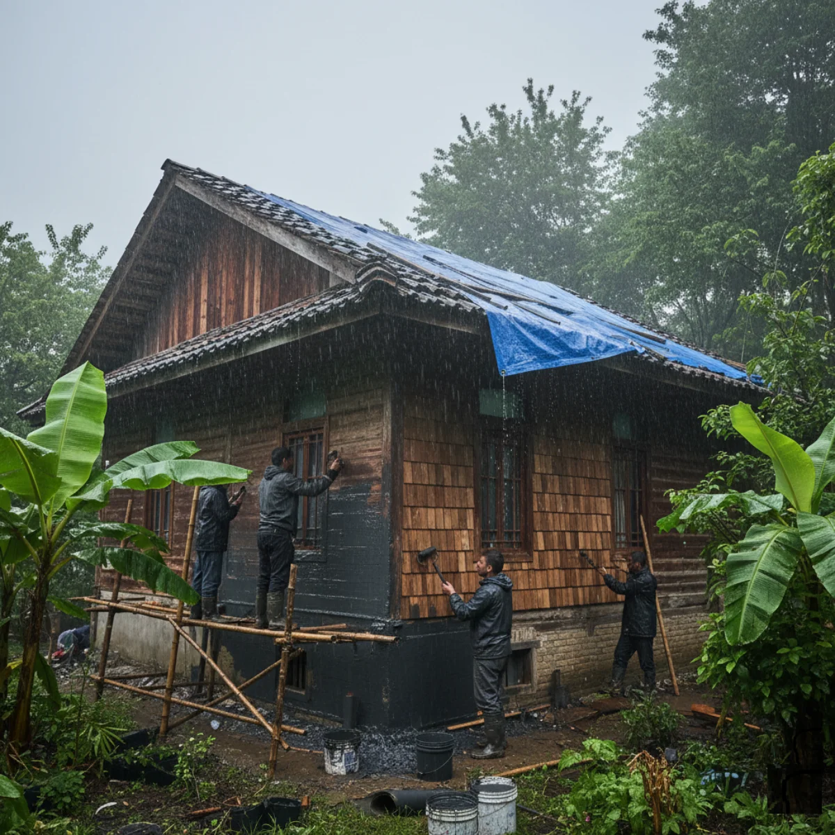 بازسازی خانه قدیمی چوبی در رشت