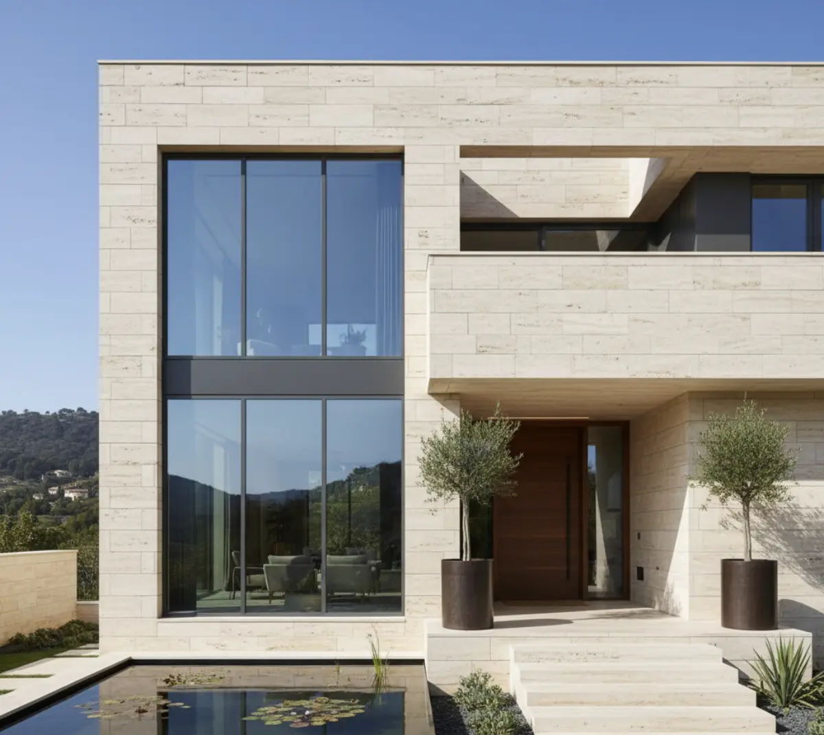 سنگ نمای ویلا تراورتن