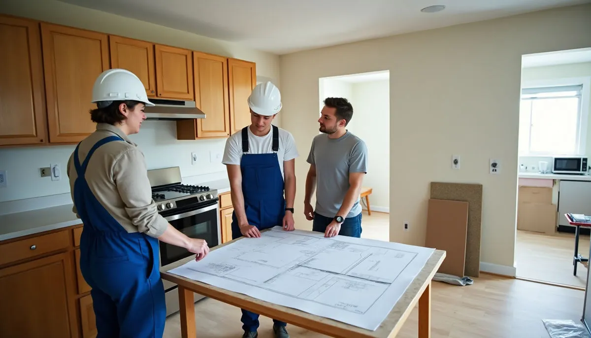 بازسازی آشپزخانه با پیمانکارها