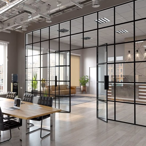بهترین پارتیشن شیشه‌ای اداری برای بهینه‌سازی فضای کار مدرن