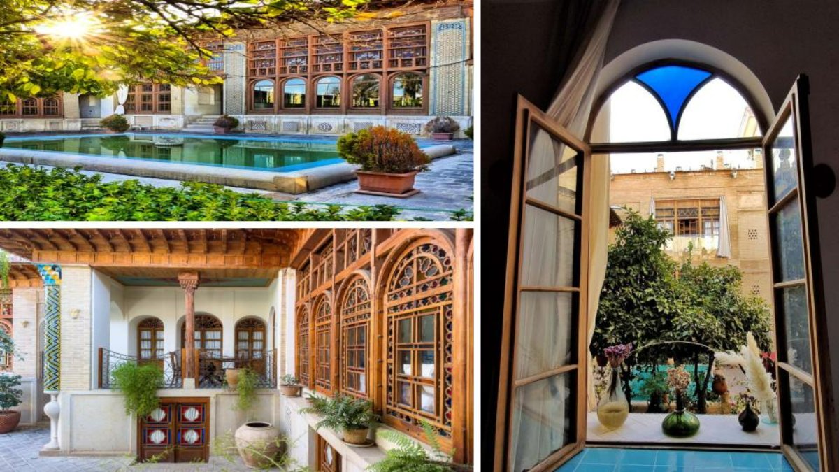 تصویر شاخص از چند خانه قدیمی بازسازی شده در شیراز