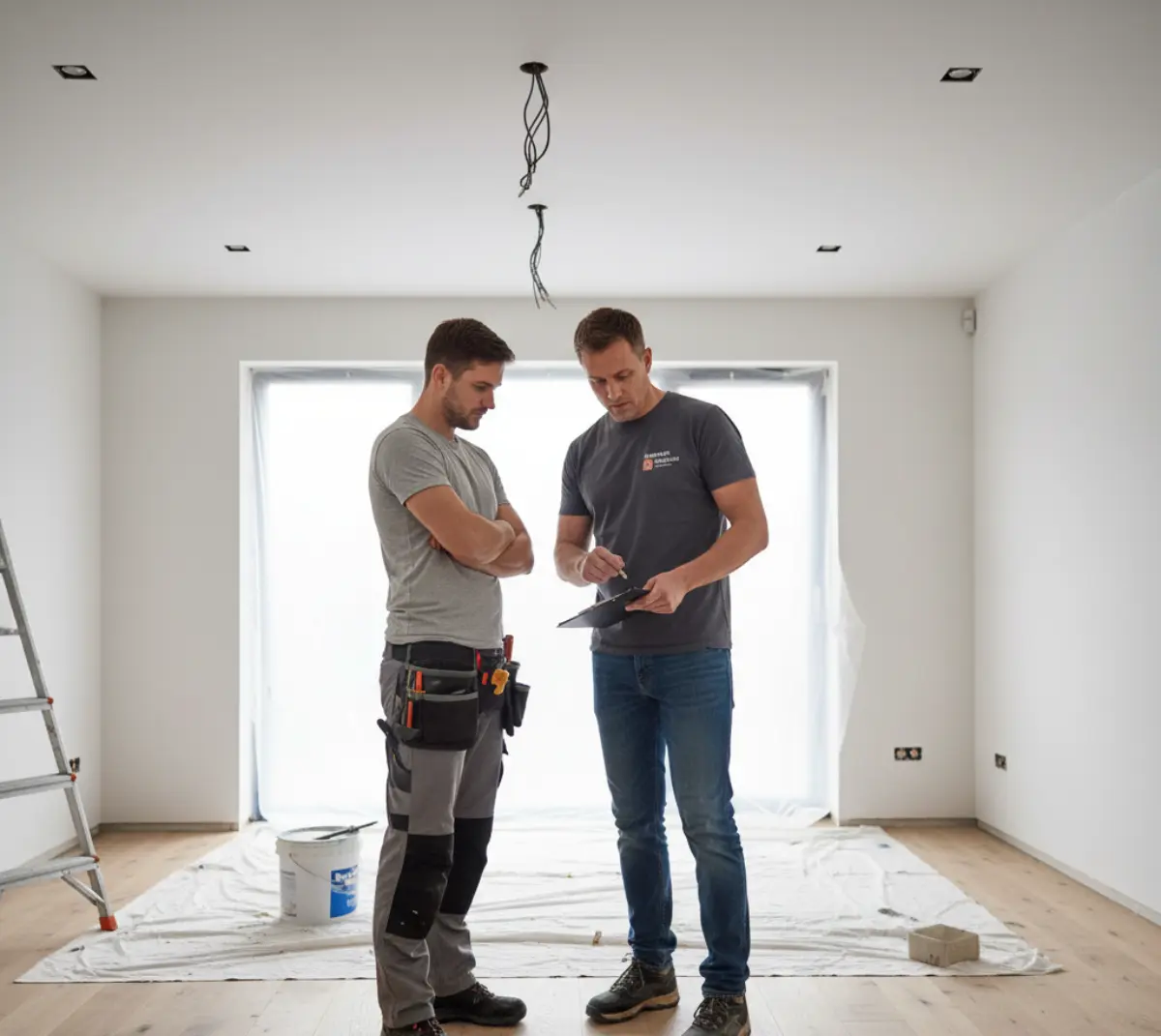 نظارت روی پروژه بازسازی خانه