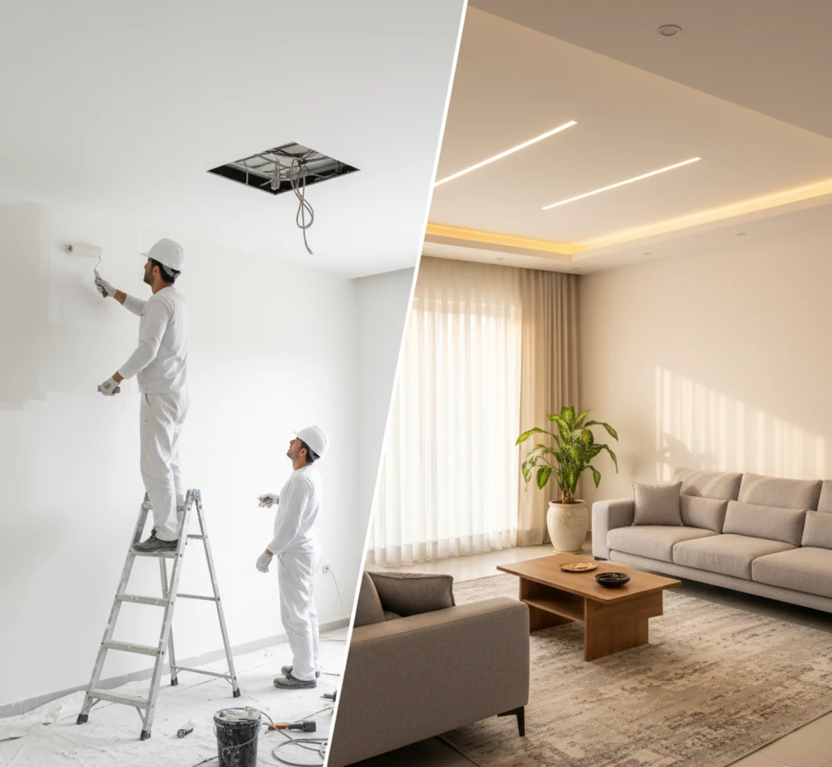 بازسازی پذیرایی و اتاق