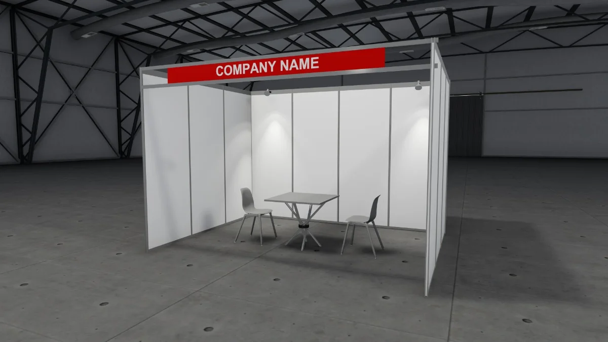 غرفه نمایشگاهی پیش ساخته سفید