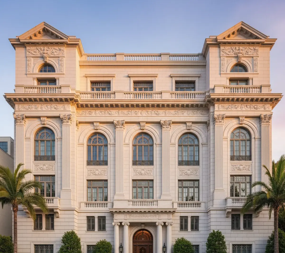 نمای رومی سنگ تراورتن بژ