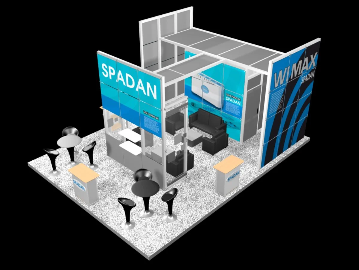 تزئین و دکوراسیون غرفه نمایشگاهی ساده