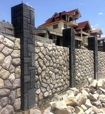 سنگ مالون سفید مشکی برای نمای خانه