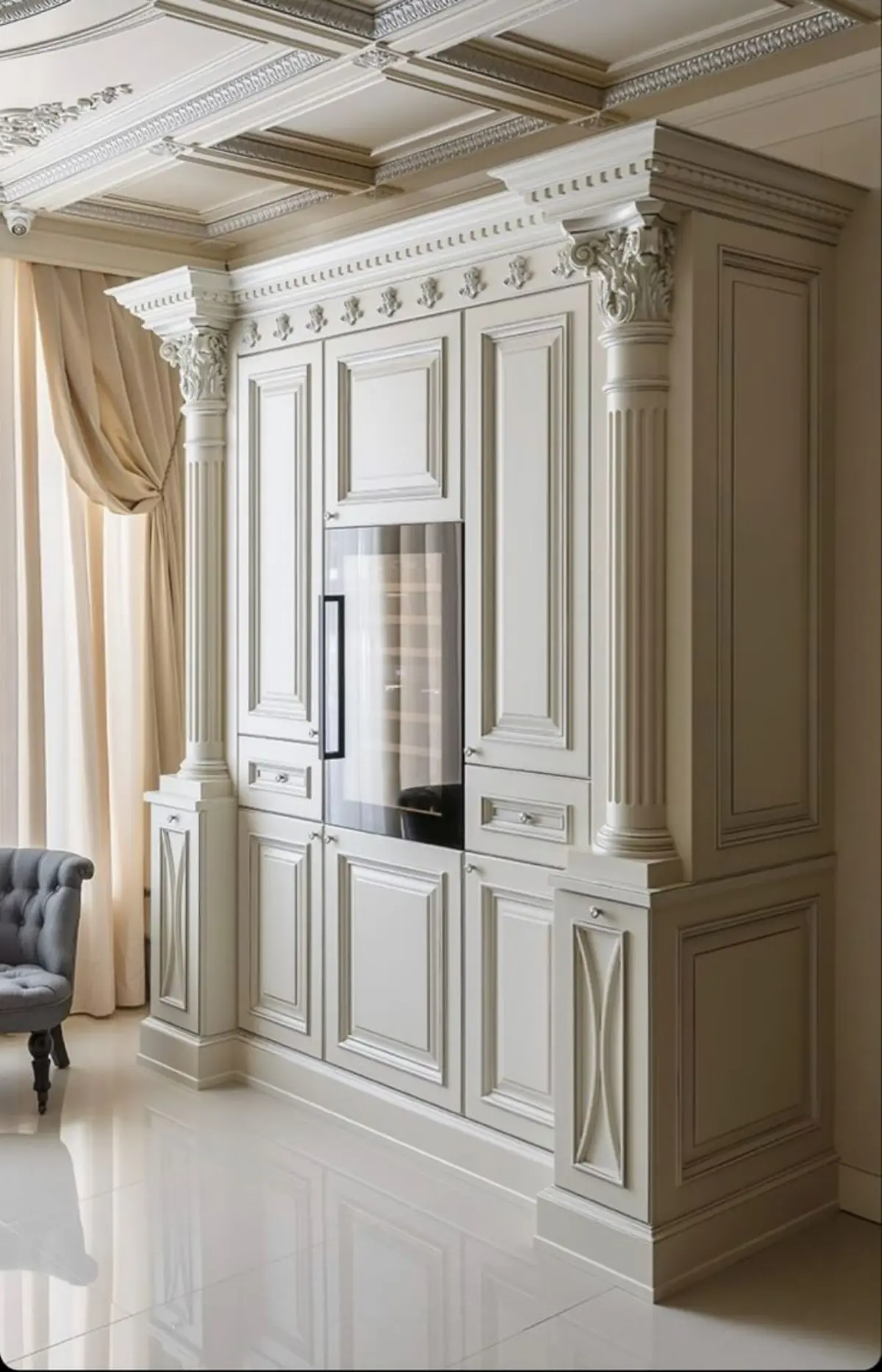 کابینت کلاسیک ممبران سفید