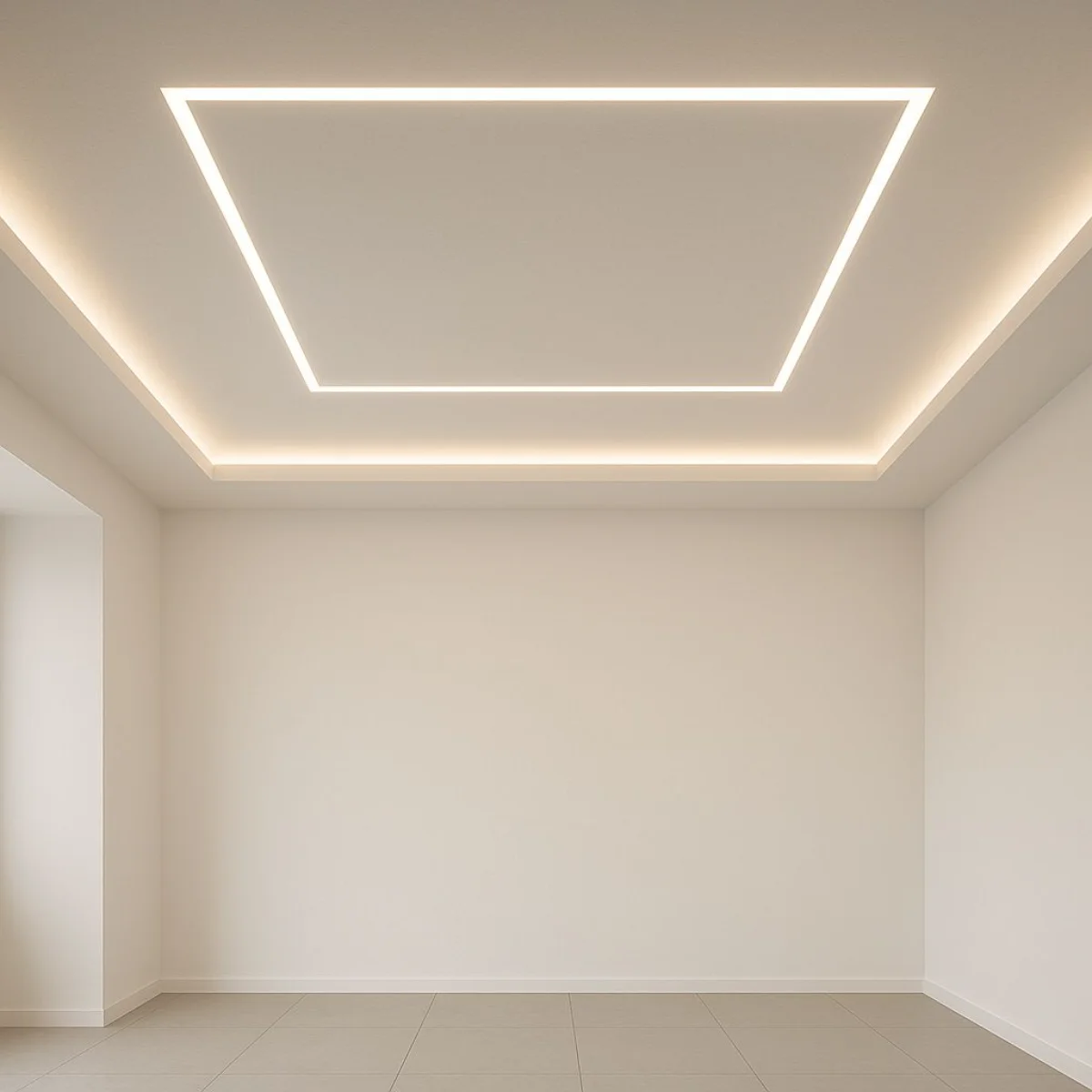 سقف کاذب کناف باکس دار با نورپردازی