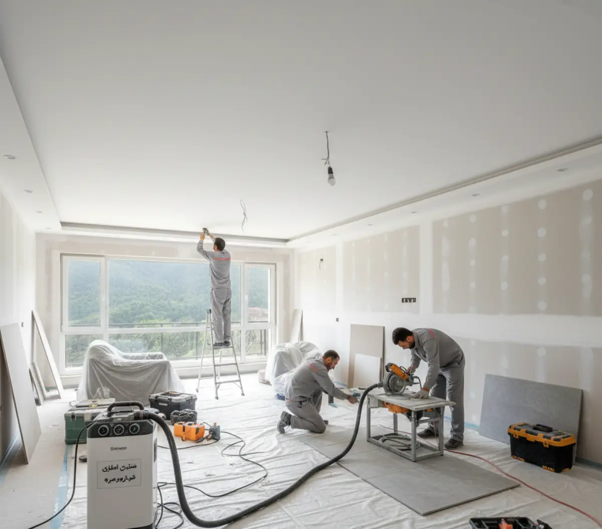 نصب سیستم تهویه و گردش هوا در بازسازی خانه