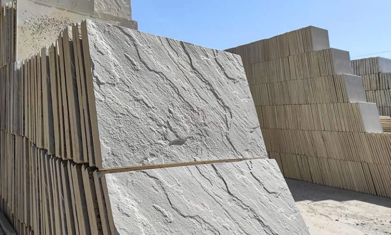 سنگ مالون تراش خورده سفید