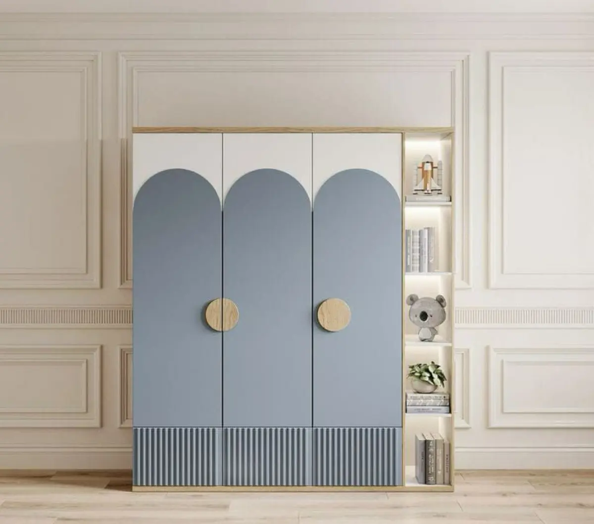 کمد دیواری مدرن آبی