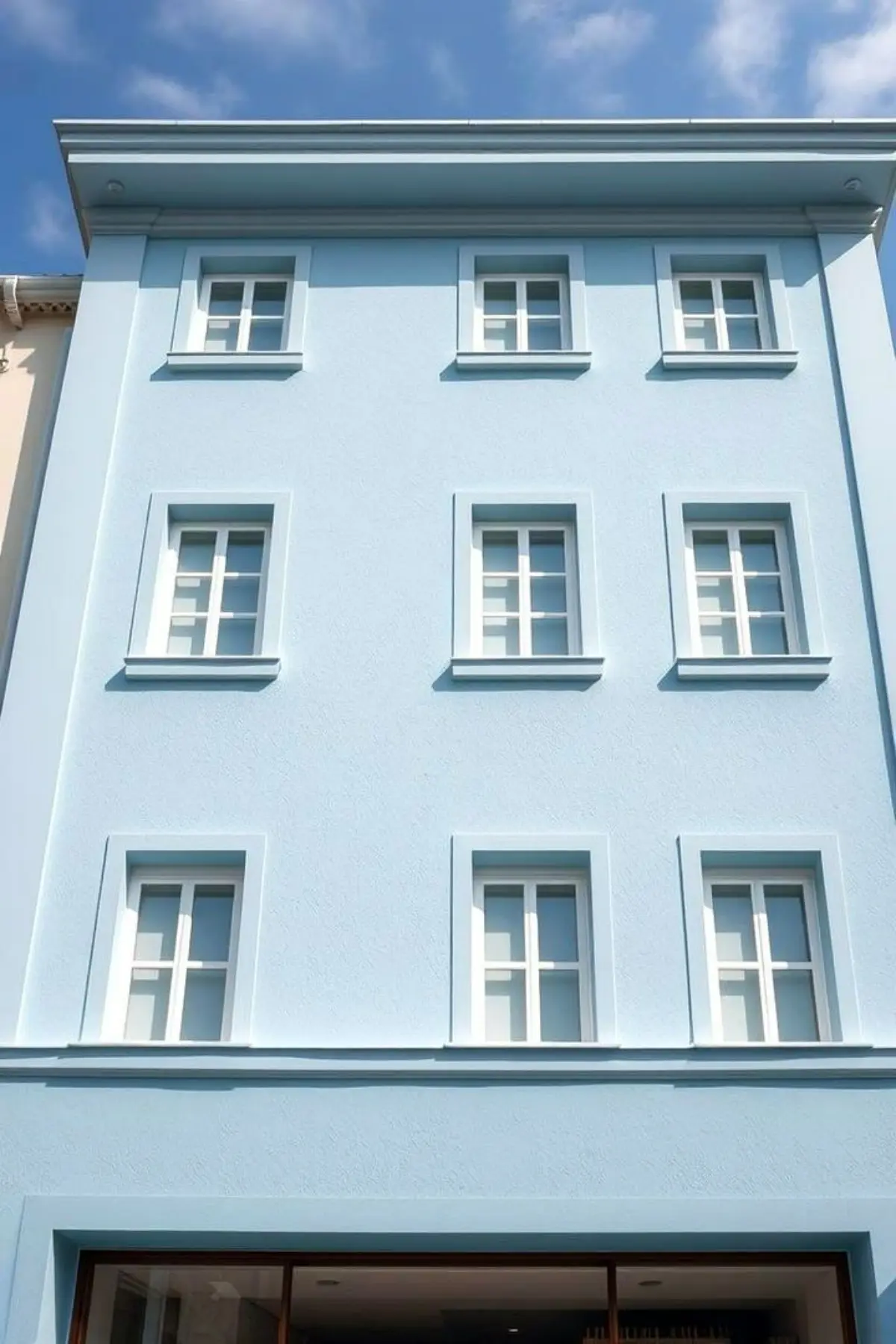 رنگ ساختمان آبی روشن