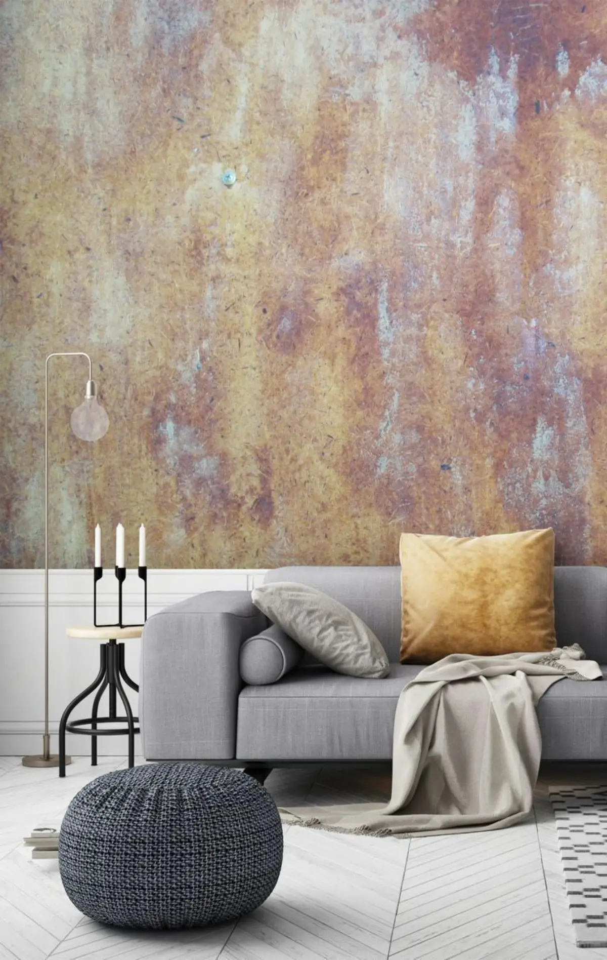 پتینه قرمز آبی برای دیوار پذیرایی