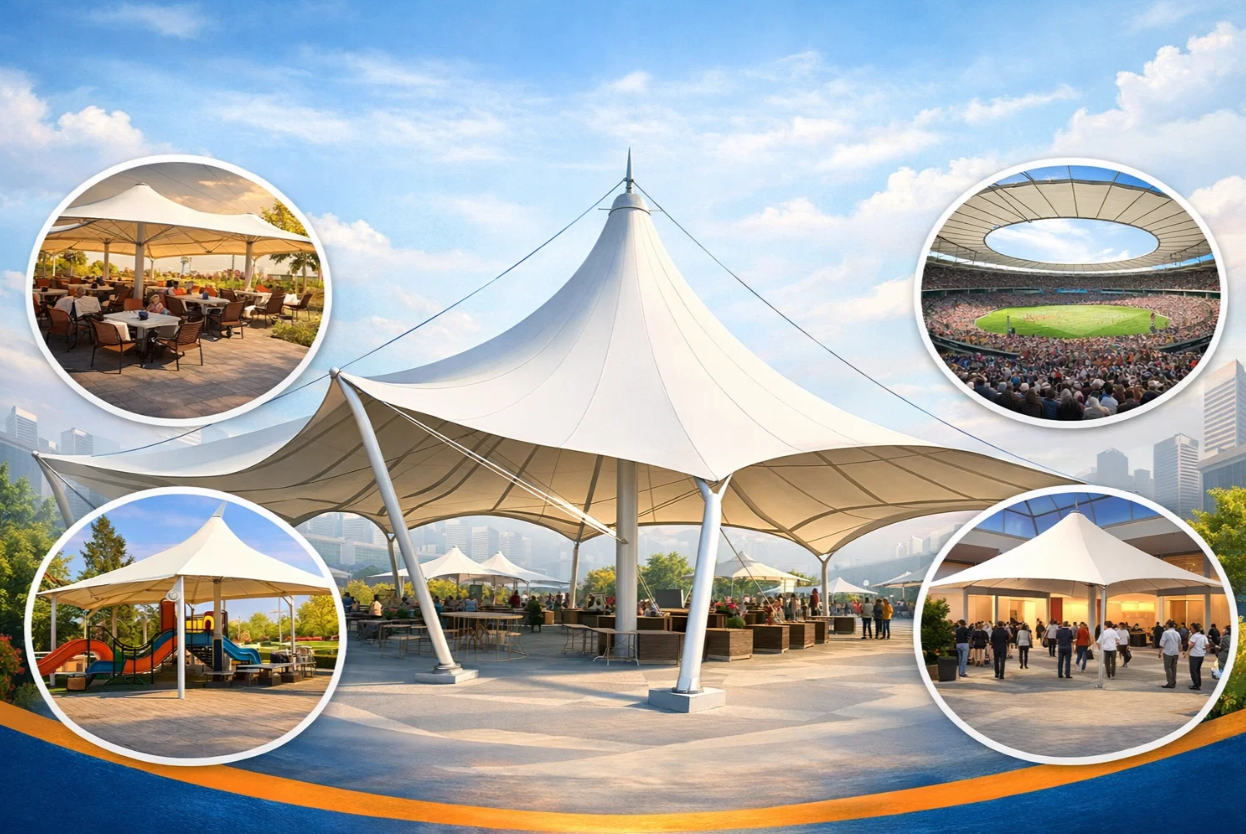 سقف پارچه‌ای در رستوران و کافه